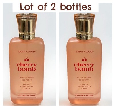 Lot Of 2 Bottles Saint Cloud Cherry Bomb Perfumes EDP Spray Eau de Parfum 3.4 oz