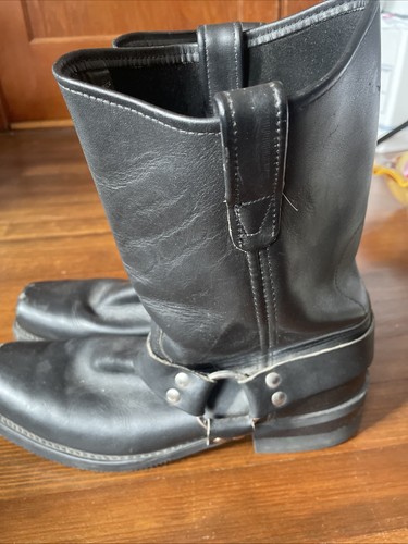 REV Gear Genuine Motorcycle Biker Boots Black Sz 13 D Double Buckle Sierra - Picture 7 of 10