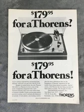 1974 Thorens TD-165 Turntable 1-Page Magazine Ad