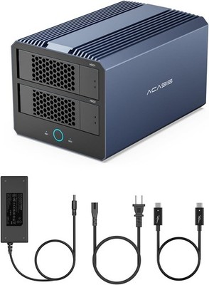 New - ACASIS 40Gbps 4-Bay Hard Drive Enclosure, RAID Enclosure with Dual-Bay HDD