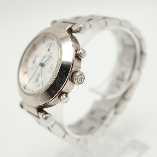 Guess Collection GC Silver Tone 1/10th Sec Chronograph 38mm Watch w New Battery - Picture 11 of 16