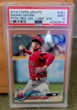 2018 Topps Update Shohei Ohtani VINTAGE PSA 9 SSP #US1 Rookie Card  35/99 *PICS*
