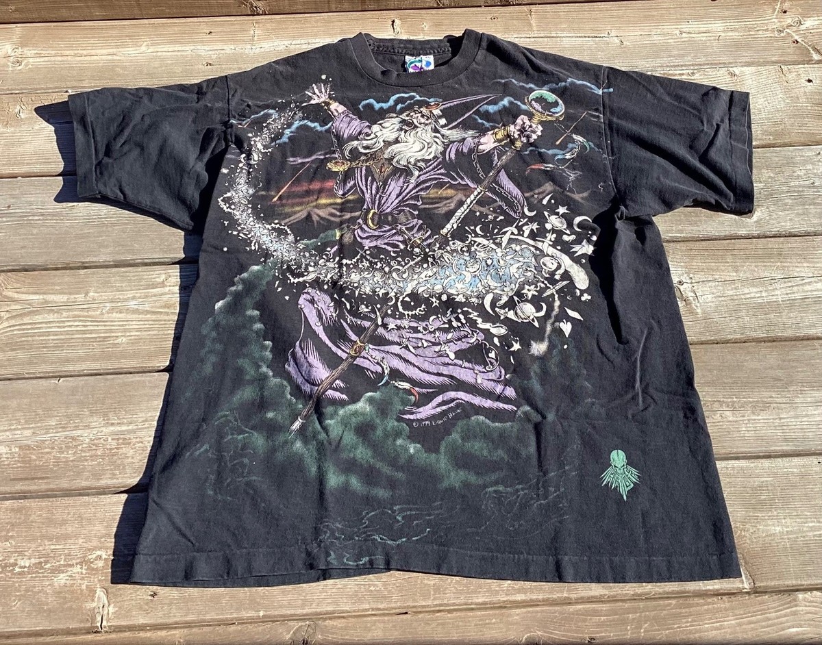liquid blue WIZARDS 魔法使い　1994 liquid blue WIZARDS 魔法使い 1994 1994 Liquid Blue Wizard T-Shirt
