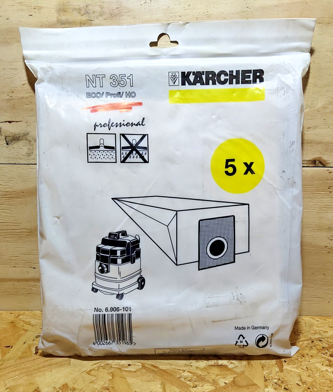 Karcher NT 351 Hoover Bags set of 5
