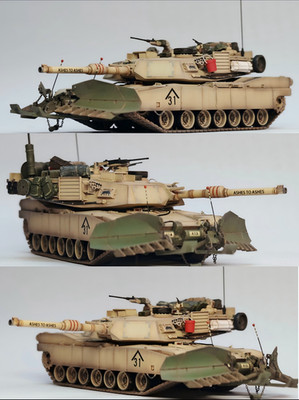 M1A1 Abrams Main Battle Tank Model Ashes to ashes