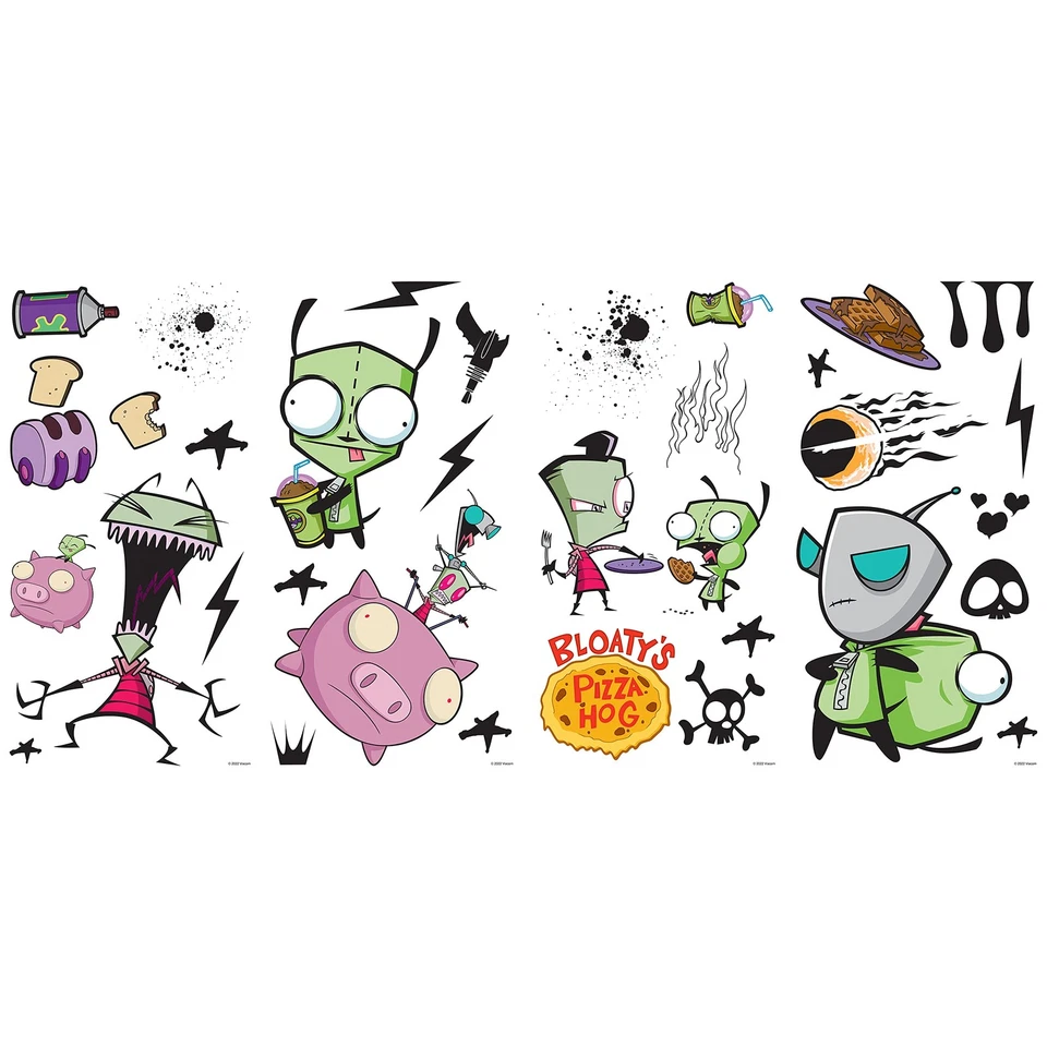 Adesivos de parede RMK5245SCS Invader Zim Peel and Stick - Imagem 2 de 4