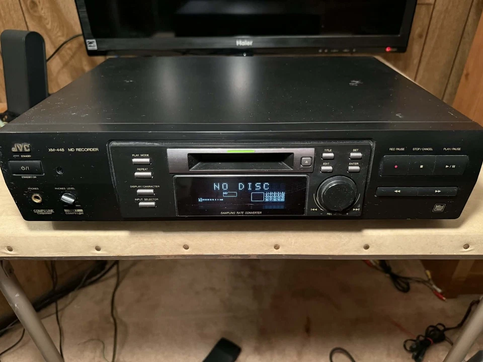 JVC XM-448 MiniDisc Recorder Deck | MD Player | Digital/Analog In | Working - Image 2 of 3
