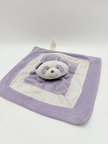 Animal Alley Purple Panda Lovey Security Blanket White Baby Plush Nursery Toy