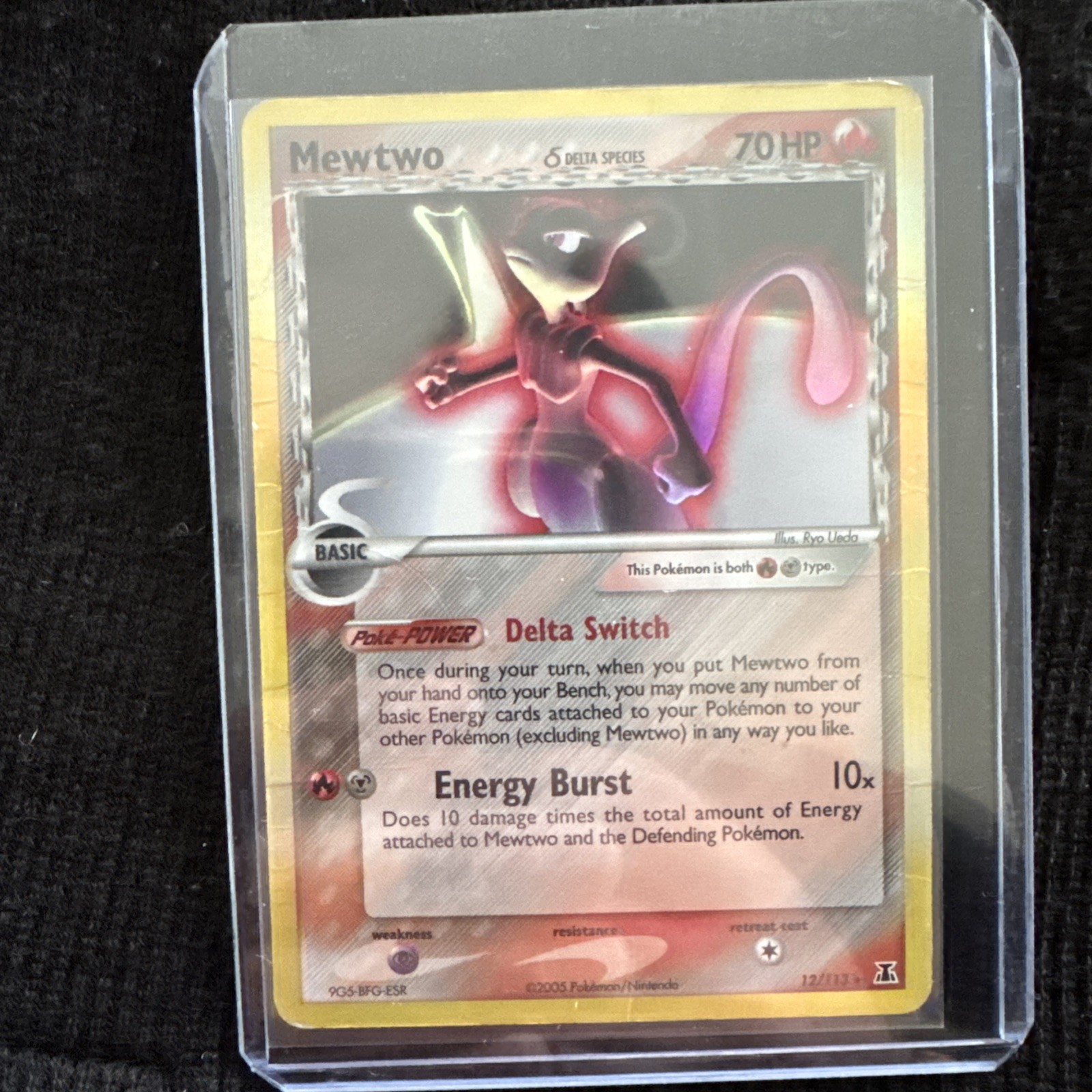 Pokémon Mewtwo TCG Delta Species 12/113 Holo Rare Card