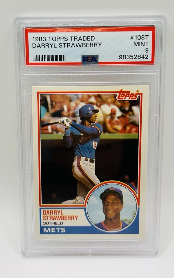 Juego negociado Topps 1983 con Strawberry RC PSA 9 como nuevo Hernandez Seaver Foto 3 de 4