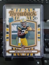 2025 DONRUSS FOOTBALL MATTHEW GOLDEN WR PACKERS RATED ROOKIE #9 THROWBACK SP