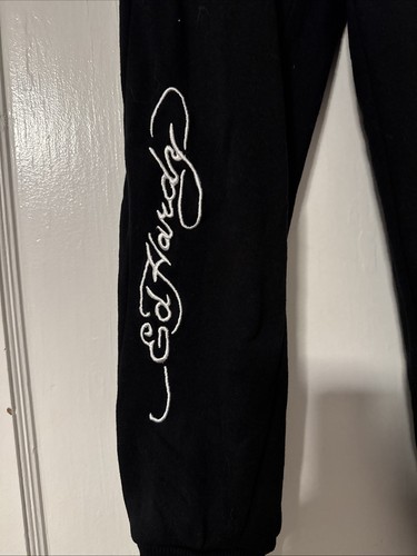 Ed Hardy Boys Kids Black Graphic Sweatpants Sz 8 128 Tiger - Picture 2 of 6