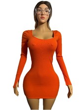 NWT FASHION NOVA Orange Mini Dress Size Medium M $18.99