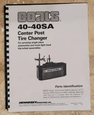 PRINTED Coats 40-40SA Tire Changer Manual Parts Identification