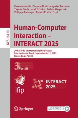 Human-Computer Interaction - INTERACT 2025 Simone Diniz Junqueira Barbosa