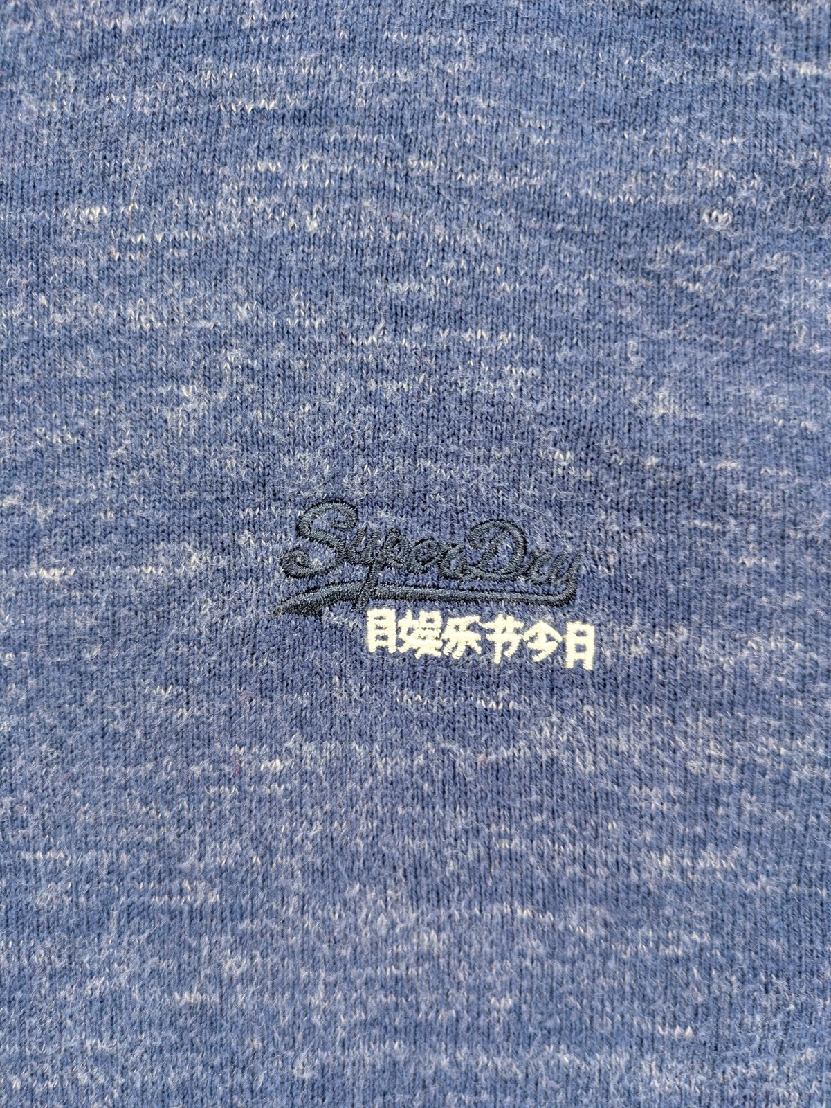 Superdry Herren Premium Strick Pullover XL Blau Baumwolle Kaschmir Pulli image 4