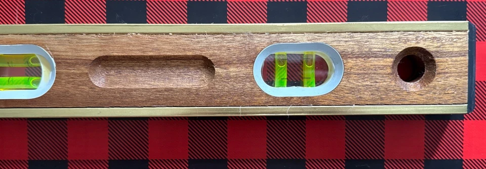 Vintage Johnson Level & Tool  24” Mason Mahogany Brass 524 USA 6 Vial Bubble NOS - Image 4 of 4