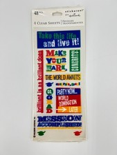 Stickeroni from Hallmark Clear Sheets Stickers 48 Pcs Acid-Free