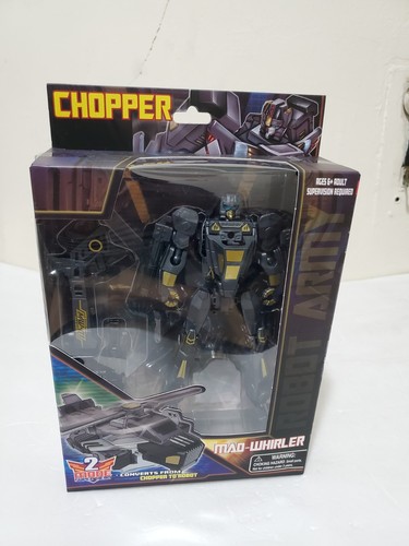 Mad-Whirler Chopper Robot Action Figure – 2-in-1 Helicopter Transformer Toy - 第 1/6 張圖片