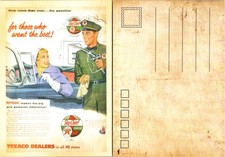 Texaco Sky Chief Advertising Postcard Gasoline Texaco Dealers 48 States