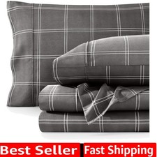 Queen Sheet Set - Luxury 1800 Ultra-Soft Microfiber Double Brushed - Deep Poc...