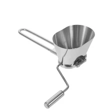 Portable Mini Food Chopper - Stainless Steel Hand Crank Vegetable Slicer -