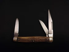 J.A. HENKCKELS GERMANY 190 STAG STOCKMAN POCKET KNIFE