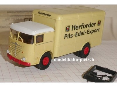 Brekina 79111 Büssing Commodore Koffer ''Herforder Pils Edel Exp , neu, OVP, 1:87