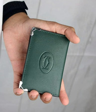   Cartier Must de Cartier Green Leather 6-Card Holder Wallet NIB 2025     