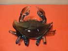 Murano Art Glass Colorful Crab Figurine (6 by 3.5 by 5 ")