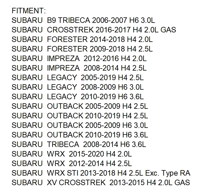 Filtro de aire del motor para Subaru Forester 2009-2018 2,0 L 2,5 L 16546-AA12A especificaciones OE Foto 2 de 4