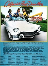 1983 • IN N OUT BURGER print ad • 1980s LA RAMS CHEERLEADERS ADS.92