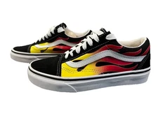Vans Old Skool Flame Fire Sneakers. Size Men 4 Women 5.5. New Without Tags.