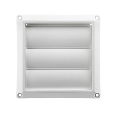 Lambro 1423W Plastic Louvered Vent, 4 inch, White
