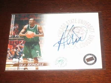 DEJI AKINDELE 2005 PRESS PASS AUTOGRAPHED SIGNED ROOKIE