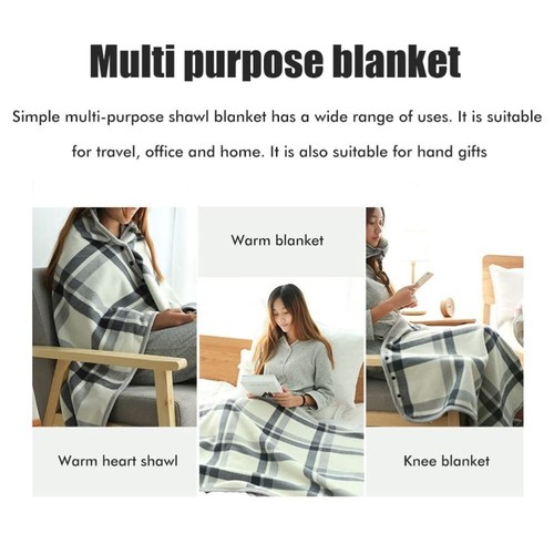 Winter Wearable Blankets Lazy Casual Office Blanket for Women and Office Use - Picture 4 of 14