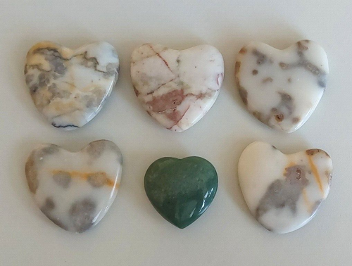 Herzstein – Heilsteine – Edelsteine Set – 6 Stück Herzstein – Heilsteine – Edelsteine Set – 6 Stück