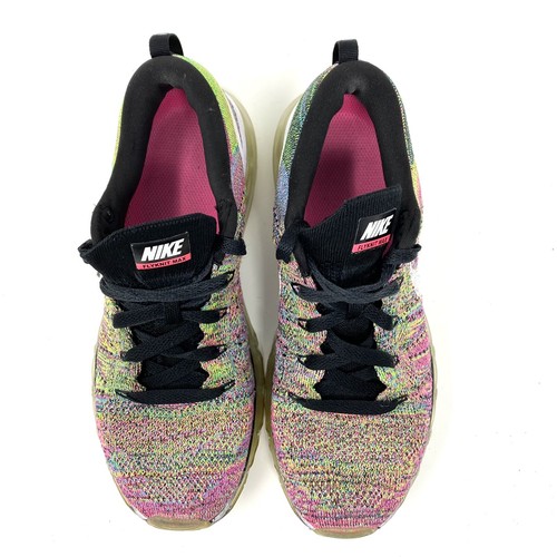 Nike Womens Fly Knit Air Max 620659-004 Lace Up Multicolor Sneaker Shoes Sz 8 - Picture 3 of 8