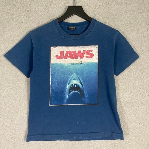 Jaws Universal Studios Youth Medium T-Shirt Blue Graphic Movie Tee Rare - Picture 10 of 10