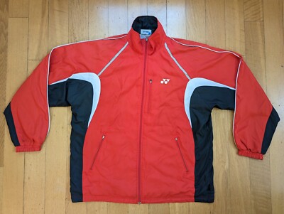 Yonex Red White Black Vented Jacket Large L Zip Badminton Racquet