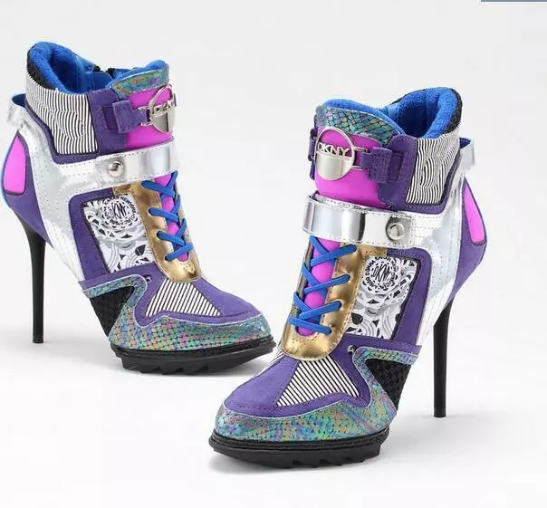 Women s Multi Colors High Top Athletics High Heel Stilleto