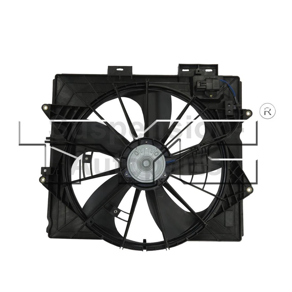 Ventilador de radiador y condensador doble TYC para Cadillac CTS_SU 2009 2010 2011 2012 2013 Foto 3 de 4