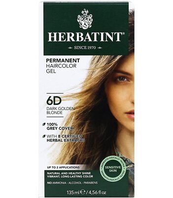 Herbatint Permanent Herbal Hair Color Gel 4.56 Ounce, 2N Brown