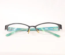 Chelsea Morgan Women's Eyeglass 51-17-130 Black Oval Half Rim FRAMES ONLY
