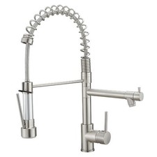 Kitchen Faucet with Pull Down Sprayer,Commercial Stainless Steel Pull Down Spray