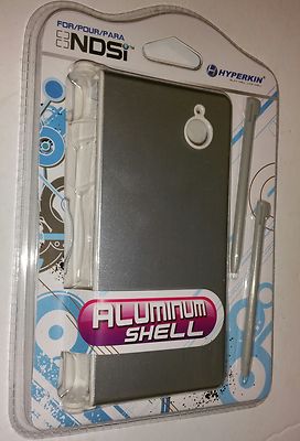 NEW Sealed Silver Aluminum Shell W/2 Stylus Pens for Nintendo DSi Hyperkin #42J