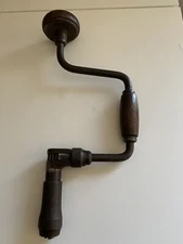 Vintage Ratcheting Bit Brace Hand Crank Drill Rustic Tool