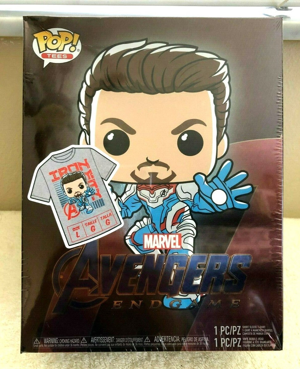 MARVEL - 限定 Funko POP トニー・スターク #449 Tシャツ セット Funko Pop Avengers Endgame Bundle TONY STARK (GITD) & Tee