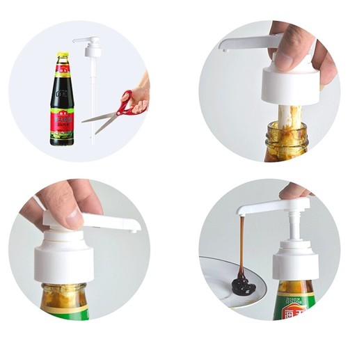 5pcs Kitchen Syrup Pump Liquid Dispenser Juice Bottle Replacement for Shampoo - Afbeelding 7 van 10