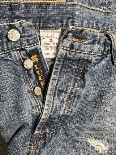 Lucky Brand Latzhosen, Herrenjeans, 36, gebraucht 71837D1, Y2K - Bild 7 von 10